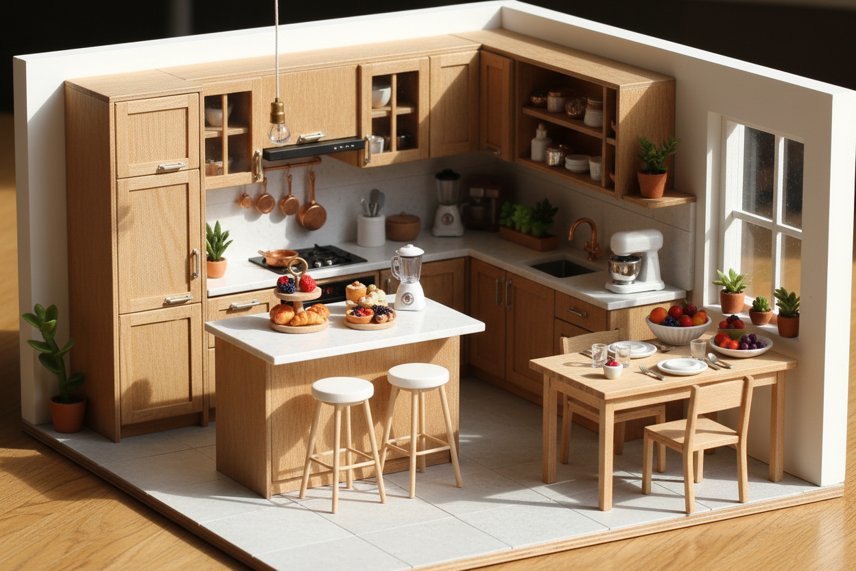 Tiny Kitchens, Endless Detail: How to Style a Realistic Miniature Kitchen