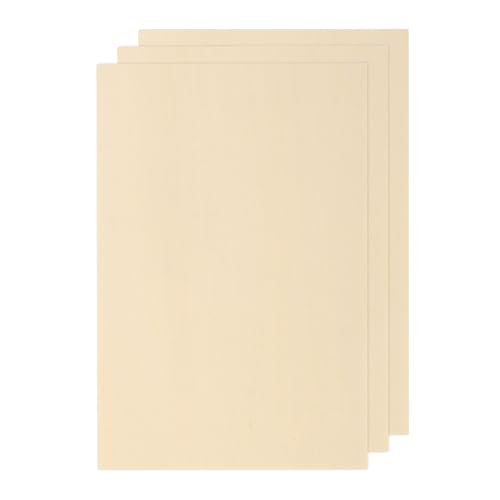 MECCANIXITY 3pcs Basswood Sheets 6x4 x 3/16" Unfinished Wood Boards Plywood - size: 6 x 4 x 3/16 Inch