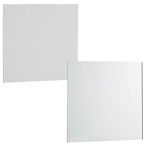 Bright Creations Square Mirror Tiles - 4 in, Silver, Pack of 50 - for Crafts & Table Centerpieces - Mirror Mosaic Tiles - size: 4 inches