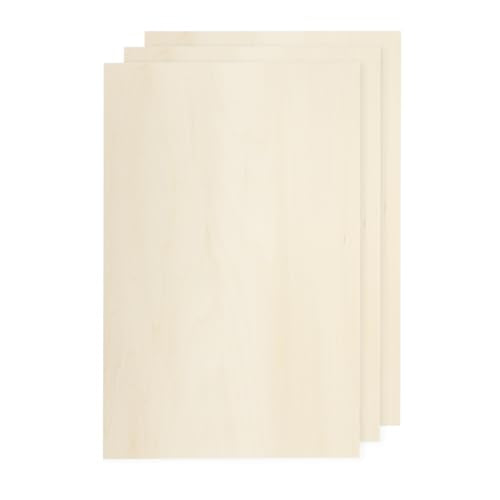 MECCANIXITY 3pcs Basswood Sheet 4x12x1/8 Inch Unfinished Wood Boards - size: 4 x 12 x 1/8 Inch