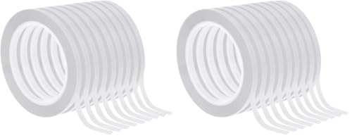 cridoz Double Sided Adhesive Tape, 9 Rolls Double-Side Craft Tape for Card Making, Scrapbooking, DIY Crafts and Office School Stationery Supplies (1/4 Inch, 25 Yards Per Rool) (Pack of 2) - size: 1/4 inch x 25 yards (Pack of 2)