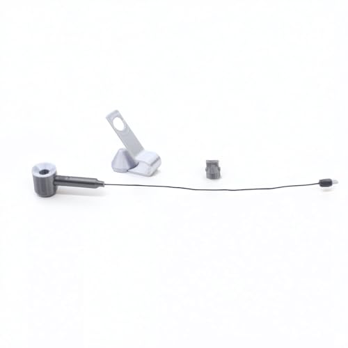 1:12 Scale Miniature Hair Dryer Set w/Stand, Nozzle: Realistic Model for Dollhouse Bathroom, Bedroom Vanity, Hair Salon, Adult Collector (Silver) - color: Silver