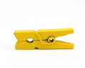 LWR CRAFTS Wooden Mini Clothespins 100 Per Pack 1" 2.5cm (Yellow) - color: Yellow