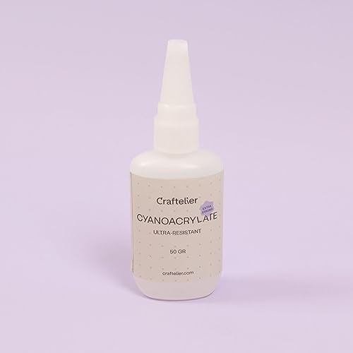 Craftelier - Cyanoacrylate Multi-Material Adhesive with Precision Nozzle for Easy and Comfortable Application | Transparent, Fast and Resistant Drying | Difficult Surfaces | Quantity 50 gr.