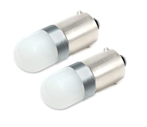 #47 T47 6.3-Volt Miniature Bayonet Bulb LED Replacement Indicator/Pilot Light Bulb | Ba9s Base (2 Pack; Warm White) - color: 2 Pack; Warm White