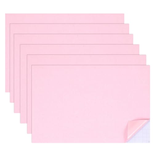 uxcell 6 Sheets Miniature Dollhouse Wallpaper, Silk Pattern Self-Adhesive PVC Flooring Wall, Mini Wall Decor for Dollhouse Sand Table Model Accessories 11.81 x 7.87 Inch (Pink) - color: Pink