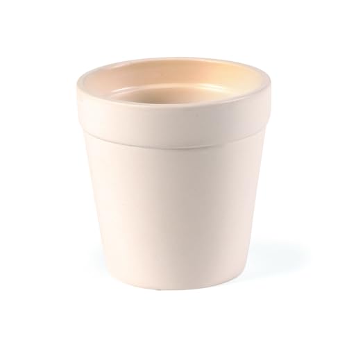 Fun Express Mini Flower Pots Ceramic, Unpainted White, 3 Inch, Set of 12
