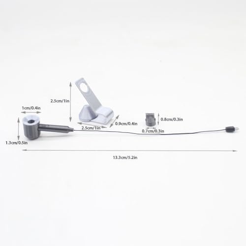 1:12 Scale Miniature Hair Dryer Set w/Stand, Nozzle: Realistic Model for Dollhouse Bathroom, Bedroom Vanity, Hair Salon, Adult Collector (Silver) - color: Silver