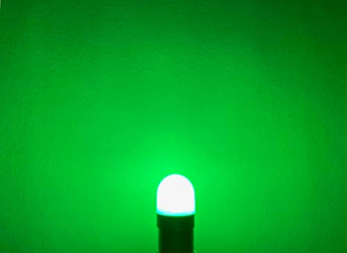 #313 Miniature Bayonet LED Replacement | 28V | Ba9s Base | Bulb Shape: T3 1/4 | Replaces Bulb Numbers: 313 1818 1819 1820 1820BTS 1829 1843 1864 1873 757 1437 (2-Pack; Green) - color: Green, size: 2 Pack