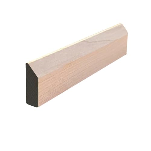 EWBS21 Baseboard Shoe 1-1/8" Tall x 3/8" Beveled Edge. Unfinished, Cherry, 94" - color: Cherry