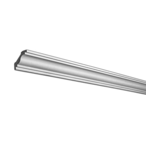 Outwater 10 Pack 48 Inch Crown Moulding (40 Feet in Total), 2-7/8" Face x 2" High x 2" Projection – Primed White High Density Polystyrene Decorative Trim for Walls & Ceilings - size: 2" x 2"