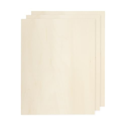 MECCANIXITY 3pcs Basswood Sheet 6x8x3/16 Inch Unfinished Wood Boards - size: 6 x 8 x 3/16 Inch