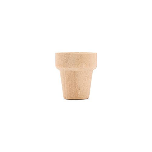 Woodpeckers Small Craft Flower Pot 1-5/16-inch x 1-3/4-inch, Pack of 24 Wood Flower Planter for Flower Craft & Planter - size: 1-3/4 inch