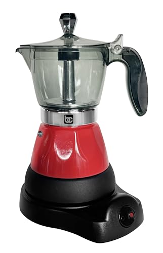 Bene Casa Red Portable Electric Espresso Maker/Cafetera, 1-3 Cups/Shots (1, RED) - color: RED