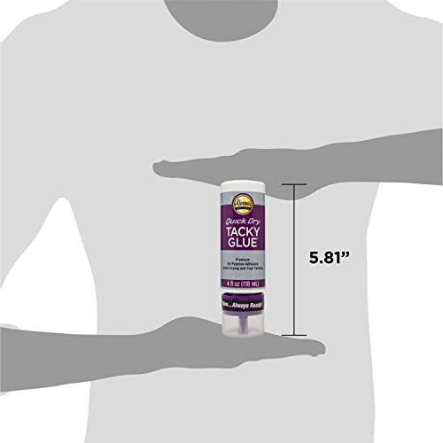 Aleene's Quick Dry Tacky Glue for Crafts in Always Ready Bottle, Nontoxic, Dries Extra Fast and Clear, 4 fl oz - size: 4 FL OZ
