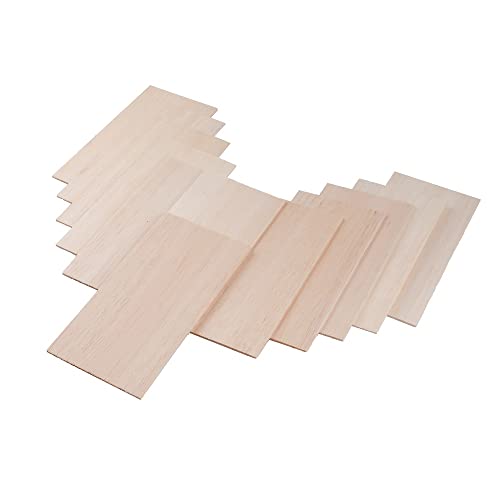12 Pack Balsa Wood Sheets 1/8 x 4 x 8 Inch Unfinished Natural Wood - size: 8 x 4 x 1/8 inch