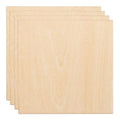 HARFINGTON 4pcs 3mm Basswood Plywood Sheet 4"x4"x1/8" Thin Plywood Board - size: 4"x4"x1/8"(3mm Thick)