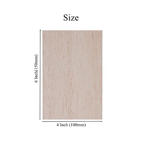 12 Pack Balsa Wood Sheets 1/8 x 4 x 6 Inch Unfinished Natural Wood - size: 6 x 4 x 1/8 inch