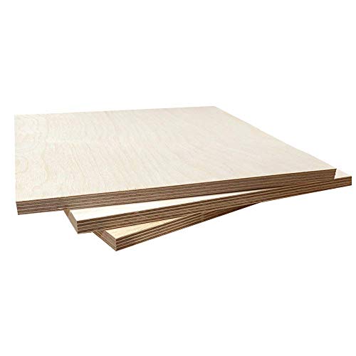 1/2" x 12 x 12 Baltic Birch Plywood – B/BB Grade (Package of 3) Perfect for Arts and Crafts, School Projects and DIY Projects, Drawing, Painting, Wood Engraving, Wood Burning and Laser Projects - size: 1/2" x 12" x 12"