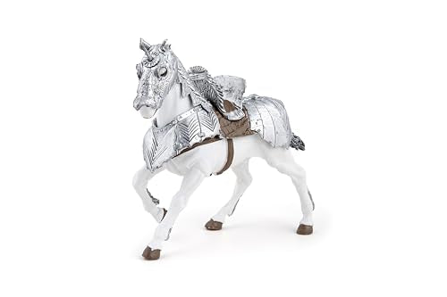 Papo - Realistic Armored Horse Figure - Ages 3+ - Fantasy & Medieval Collection - Creative Play Knights - Gift Idea Toy for Girls and Boys