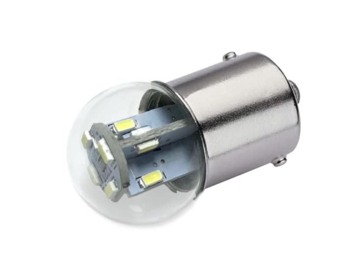 #81, #63, GM 142303 Miniature Bulb LED Replacement | 6.5-Volt | BA15S Base | Dimmable | Replaces Bulb Number: 81, 63, GM 142303 (1-Pack; Bright White) - color: Pure White, size: 1-Pack