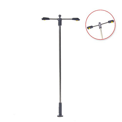 LQS11W 10pcs Model Railway Train Lamp Post Street Bright White Lights N TT Scale LEDs New