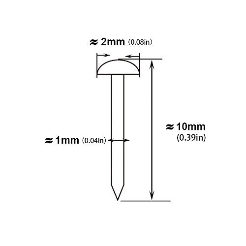 Tiny Wooden Nails for DIY Craft Projects, Antique Drawer Repairing, Mini Boxes Decorative Accessories[Set of 200pcs] (1×10mm, Bronze) - color: Bronze, style: 1*10mm