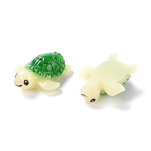 Stiesy 20 Pcs Miniature Tortoise Figures Resin 3D Sea Animal Marine Figures for Dollhouse Accessories Home Decor and Micro Landscaping Projects - color: Tortoise-20pcs