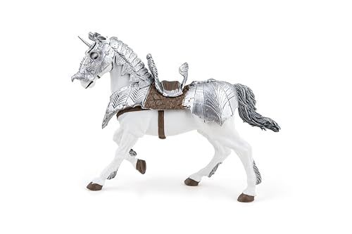 Papo - Realistic Armored Horse Figure - Ages 3+ - Fantasy & Medieval Collection - Creative Play Knights - Gift Idea Toy for Girls and Boys