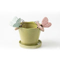Elanze Designs Ceramic Butterfly Pot Huggers, Decorative Garden Planter Hanger Accents with Pastel Design, Plant Decor for Flower Pots, Planters, or Indoor Outdoor Display, Set of 2