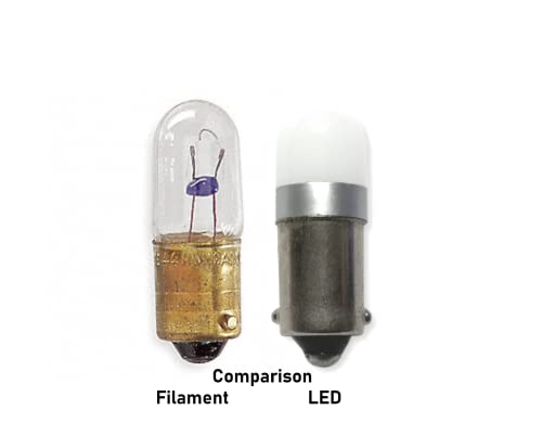 #313 Miniature Bayonet LED Replacement | 28V | Ba9s Base | Bulb Shape: T3 1/4 | Replaces Bulb Numbers: 313 1818 1819 1820 1820BTS 1829 1843 1864 1873 757 1437 (10-Pack; Amber) - color: Amber, size: 10 Pack