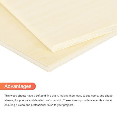 MECCANIXITY 3pcs Basswood Sheet 18x12x3/16 Inch Unfinished Wood Boards - size: 18 x 12 x 3/16 Inch