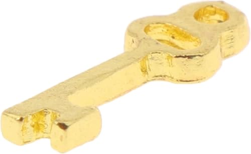 4 Set Gold 1/12 Miniature Door Knob Lock and Key Dollhouse Decoration Accessories，Dollhouse Accessories，Dollhouse Decor