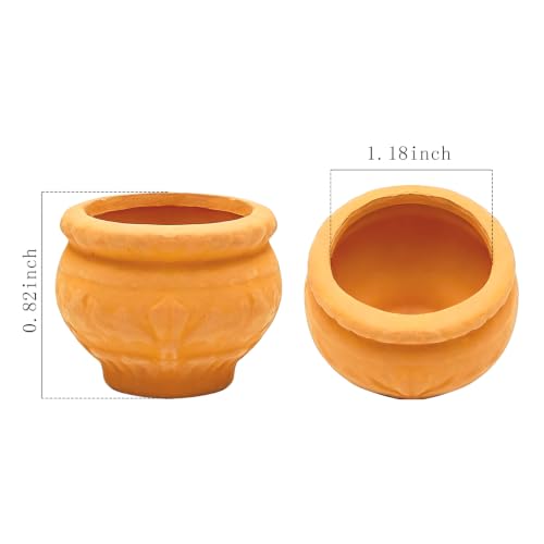 ONEST 8 Pieces Miniature Tiny Clay Pots Mini Flower Pottery Planter for DIY Garden Plants Office Home Decoration - color: 8 Pieces