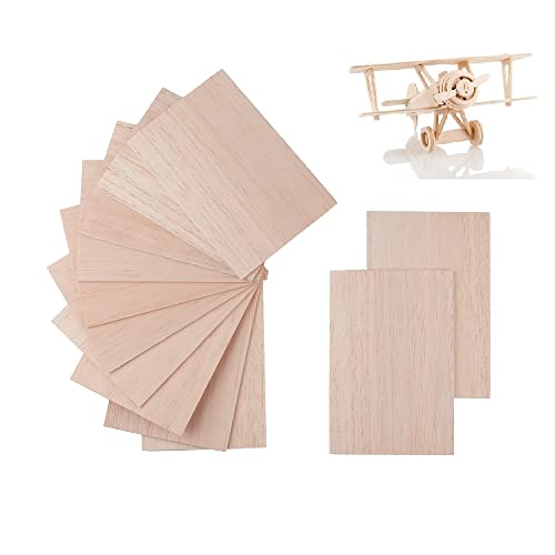 12 Pack Balsa Wood Sheets 1/16 x 4 x 6 Inch Unfinished Natural Wood - size: 6 x 4 x 1/16 inch