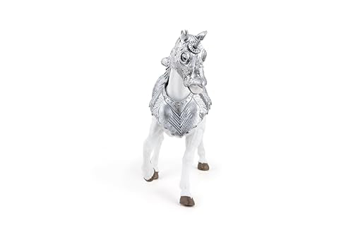 Papo - Realistic Armored Horse Figure - Ages 3+ - Fantasy & Medieval Collection - Creative Play Knights - Gift Idea Toy for Girls and Boys