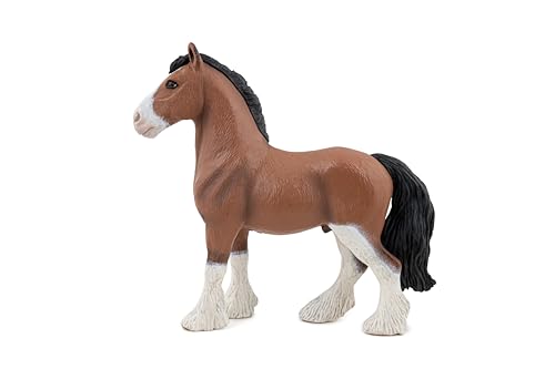Papo - Realistic Clydesdale Horse Figure - Ages 3+ - Horses Collection - Creative Play Equestrian World - Gift Idea Toy for Girls and Boys