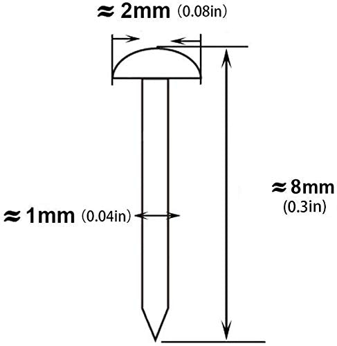Small Nails, BLUELEC 200PCS Wooden Nail for Household Decoration, String Art & DIY Crafts (1×8mm/0.04×0.3in, Bronze) - color: Bronze, style: 1*8mm