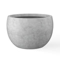 Kante Accent Round Bowl Pale Gray Concrete Planter 15.7" Dia, Outdoor - color: Natural Concrete, size: 15.7" d