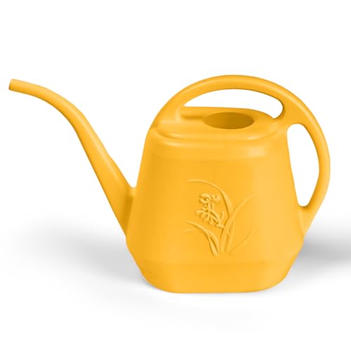 Watering Can - for Home Plant Garden Grip - 1 Gallon - Orange - color: Orange