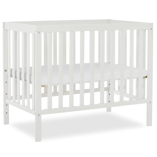 Dream On Me Edgewood 4-in-1 Mini Crib, Converts to Twin, GREENGUARD Gold - color: White