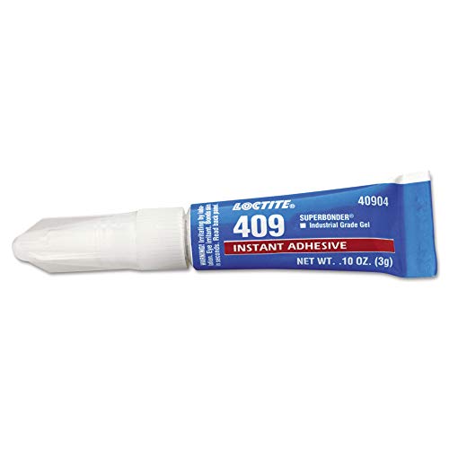 Loctite 40904 409 Super Bonder Ethyl General Purpose Instant Adhesive, 3 gm Tube, Clear