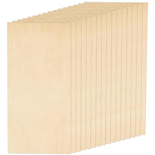 Cassny 13 Pack Basswood Sheets for Crafts- Thin Plywood Wood Sheets - Balsa Wood Sheets -Unfinished Wood Boards for Laser Cutting,Painting,Engraving,Burning and CNC Cutting (4"x8"x2mm) - color: 4” x 8”x2mm