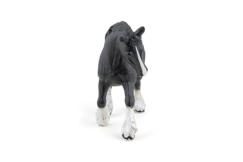 Papo - Black Shire Stallion Figure - 3 Years + - Horses Collection