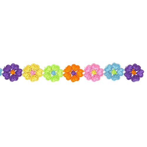 Honbay 5 Yards Decorating Lace Embroidered Trim Ribbons for Sewing or Craft Decoration (Flower B) - color: Flower B