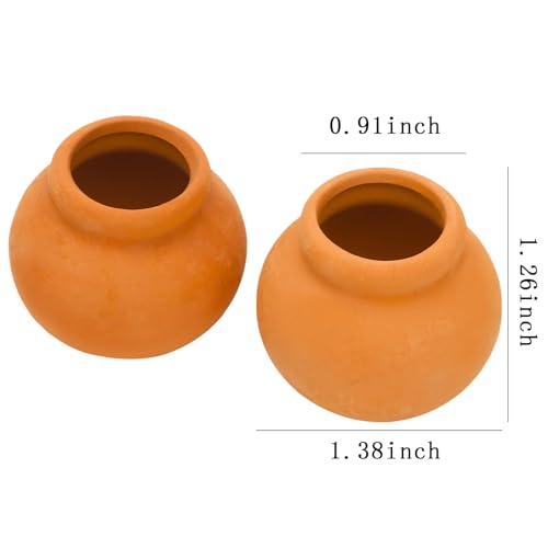 ONEST 10 Pieces Miniature Tiny Clay Pots Mini Flower Pottery Planter for DIY Garden Plants Office Home Decoration - color: 10 Pieces