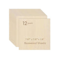 12 Pack Plywood Sheets, 7.87" x 7.87"x 1/8" Basswood Sheets - color: 12 Pack, size: 7.87" x 7.87"x 1/8"