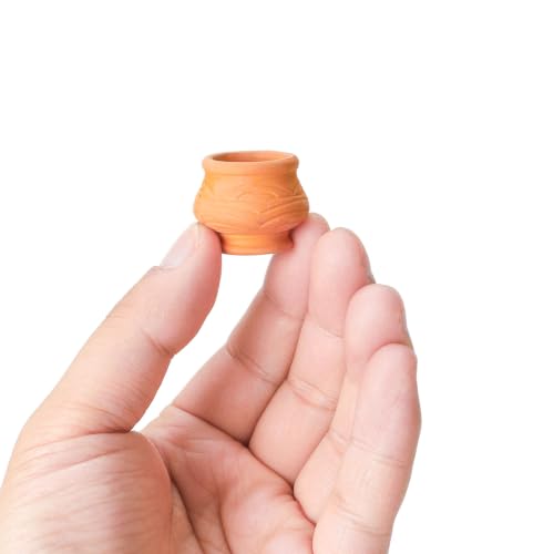 ONEST 7 Pieces Miniature Tiny Clay Pots Mini Flower Pottery Planter for DIY Garden Plants Office Home Decoration - color: 7 Pieces
