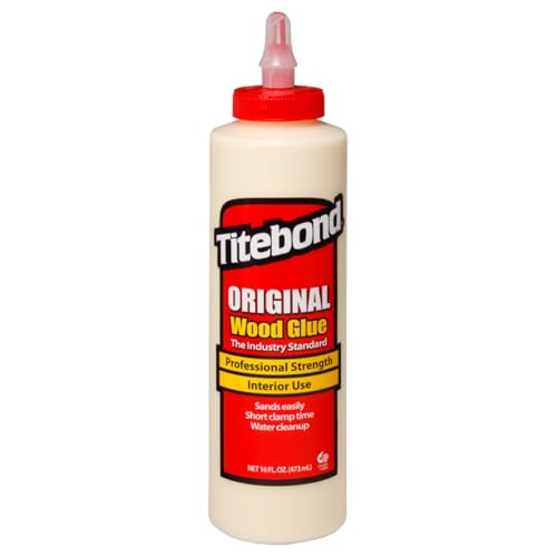Titebond Original Wood Glue 5064, Industry Standard for Woodworking, Furniture Repair/Assembly, Construction, Home Repair or Modeling, 16 oz - size: 16 fl oz