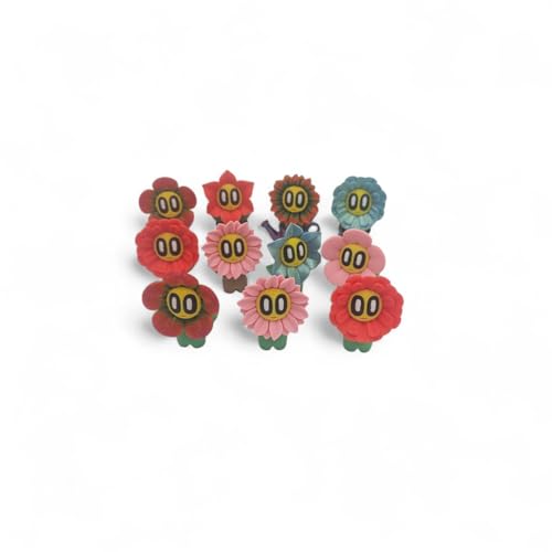8-Pack Flower and Vase Pots – Unique Collectible Figurines – Includes 4 Vibrant Flowers with Matching Pots – Colorful Desk Display or Shelf Decor – Cute Miniature Plant Set